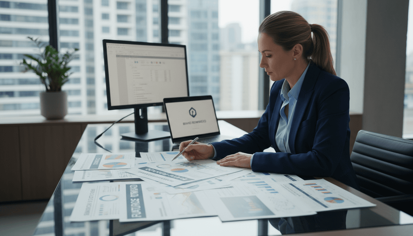 Strategic consultant working on brand development and marketing strategy